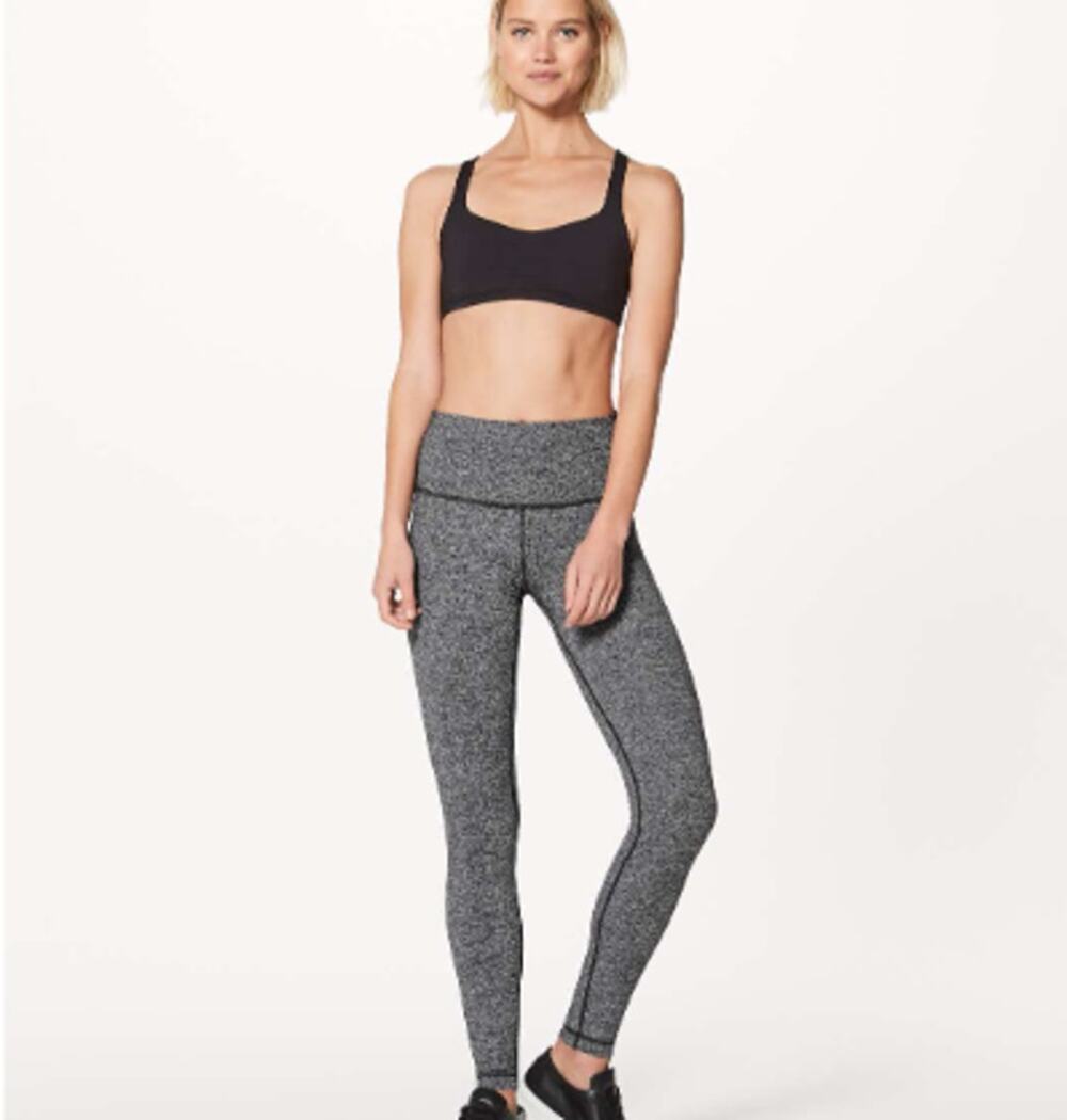 Lululemon Wunder Under Hi-Rise Tight Luon *28" Sz 8 Heathered Black